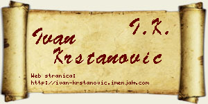 Ivan Krstanović vizit kartica